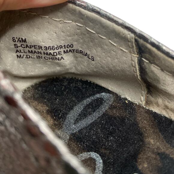 Sam Edelman S-Caper Jewel Embellished Flats Size 8.5 m silver snake skin texture - Picture 5 of 5